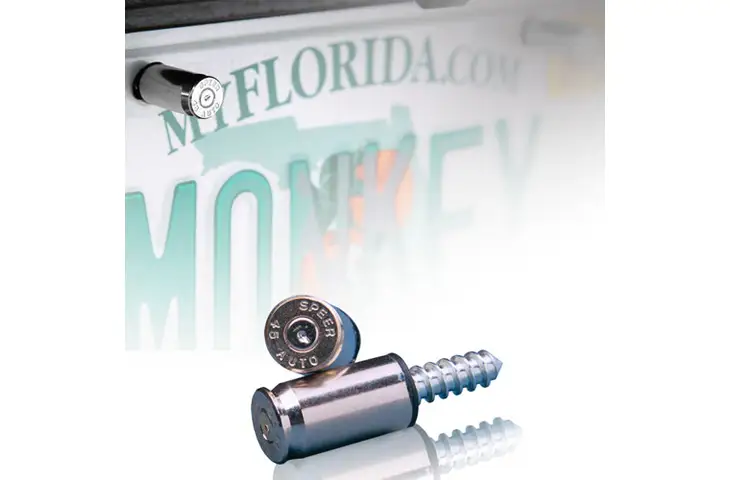2 Monkey Trading .45 Caliber Bullet License Plate Bolts